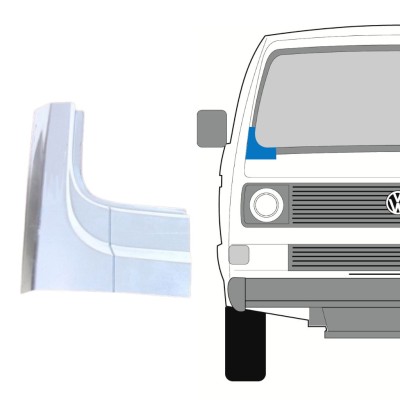 Opravný plech pod predné sklo pre Volkswagen Transporter T3 1979-1992 / Pravá 16126