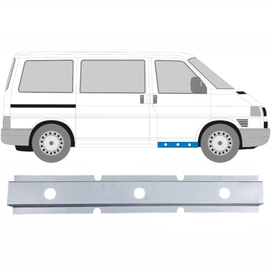 Opravný plech vnútorného prahu predných dverí pre Volkswagen Transporter T4 1990-2003 / Vľavo = Vpravo (symetrické) 17273