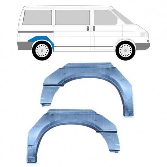 Lem zadného blatníka pre VW Transporter T4 1990-2003 / SWB / Ľavá+Pravá / Sada 9446