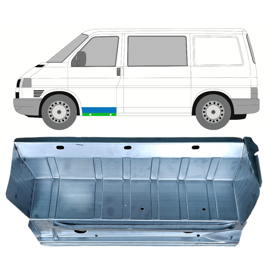 Opravný Plech Prahu Predného Schodu Vnútorný Pre Vw Transporter T4 1990-2003 / Ľavý 9023