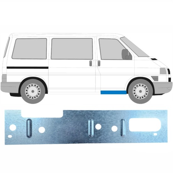 Opravný plech vnútorného prahu predných dverí pre Volkswagen Transporter T4 1990-2003 / Vľavo = Vpravo (symetrické) 17274