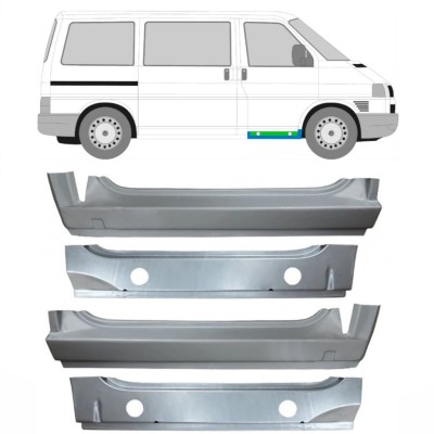 Opravný plech predného prahu vnútorný + vonkajší pre Volkswagen Transporter T4 1990-2003 / Sada 9907