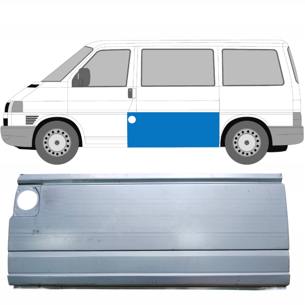 Vysoký Opravný Plech Boku Pre Volkswagen Transporter T4 1990-2003 / Ľavý 7150