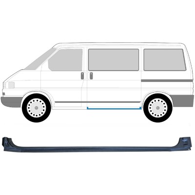 Opravný plech prahu posuvných dverí pre Volkswagen Transporter T4 1990-2003 / Ľavý 14581