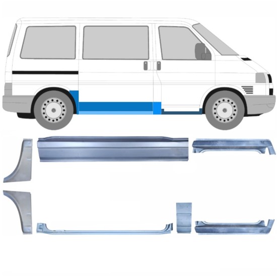 Opravný plech sada pre Volkswagen Transporter T4 1990-2003 / Ľavý / Pravá / 14700