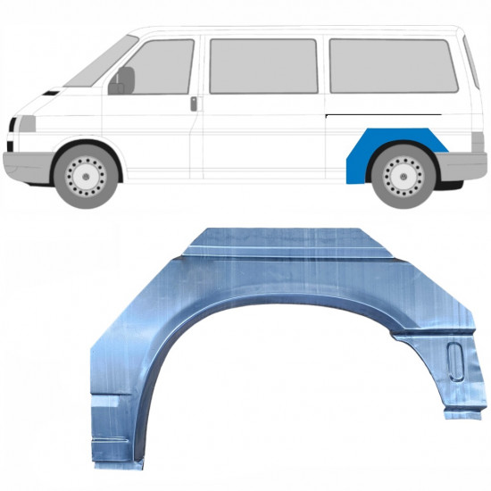 Lem zadného blatníka pre VW Transporter T4 1990-2003 / LWB / Ľavý 5352