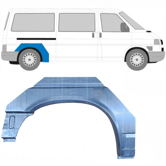 Lem zadného blatníka pre VW Transporter T4 1990-2003 / LWB / Pravá 5353