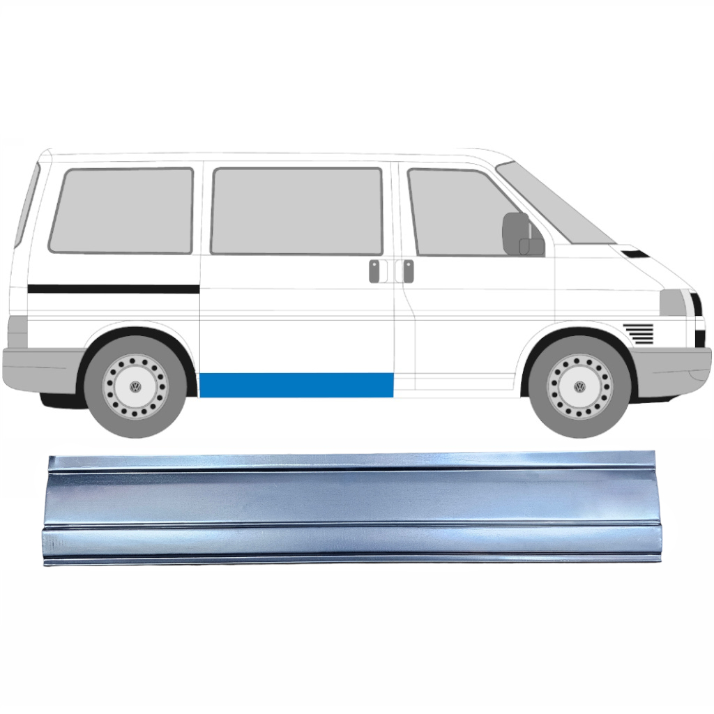 Opravný Plech Posuvných Dverí Vonkajší Pre Volkswagen Transporter T4 1990-2003 / Pravá 5364