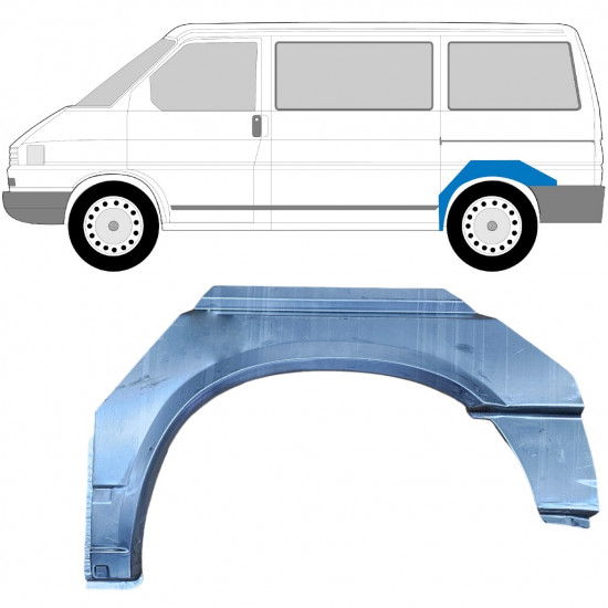 Lem zadného blatníka pre VW Transporter T4 1990-2003 / SWB / Ľavý 5351