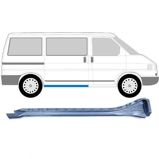 Opravný plech vnútorného prahu posuvných dverí pre VW Transporter T4 1990-2003 / LWB / Pravá 5363