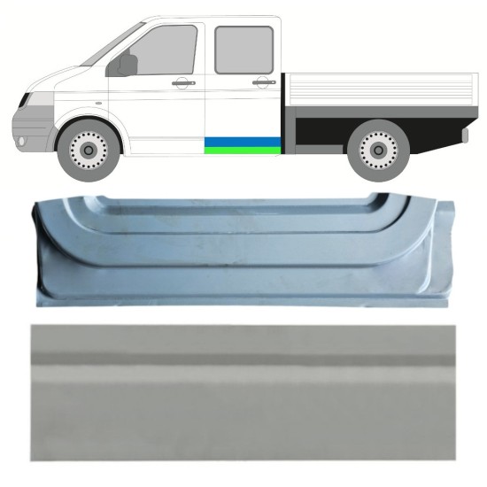 Opravný plech zadných dverí vnútorný + vonkajší pre Volkswagen Transporter T5 2003-2015 / Ľavý / Sada 16877