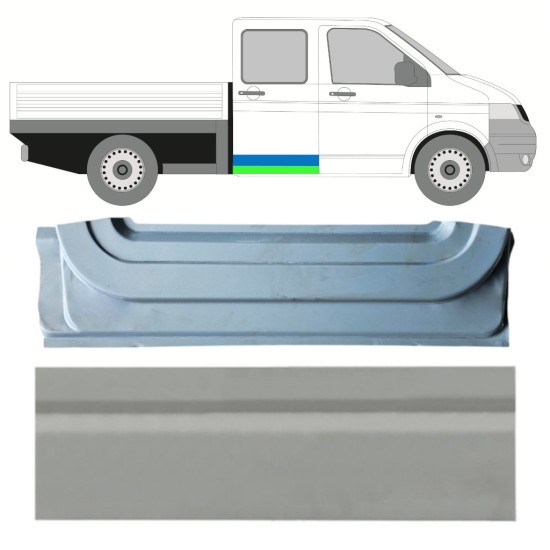 Opravný plech zadných dverí vnútorný + vonkajší pre Volkswagen Transporter T5 2003-2015 / Pravá / Sada 16876