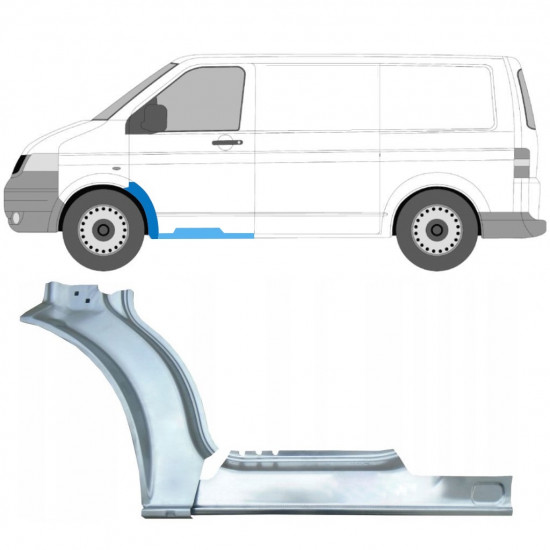 Opravný plech prahu + predného blatníka pre Volkswagen Transporter T5 2003-2015 / Ľavý / Sada 12637