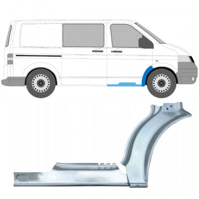 Opravný plech prahu + predného blatníka pre Volkswagen Transporter T5 2003-2015 / Pravá / Sada 12636