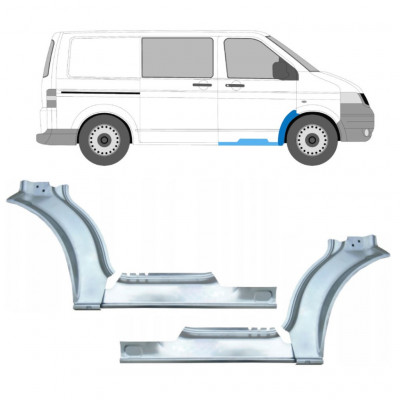 Opravný plech prahu + predného blatníka pre Volkswagen Transporter T5 2003-2015 / Sada 12638