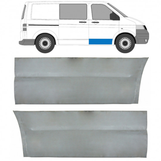 Opravný plech predných dverí pre VW Transporter T5 2003-2015 / Ľavá+Pravá / Sada 9601