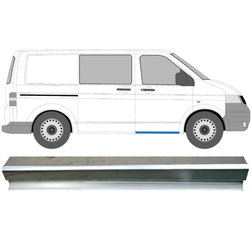 Opravný Plech Prahu Predných Dverí Pre Vw Transporter T5 2003-2015 / Vľavo = Vpravo (Symetrické) 8929