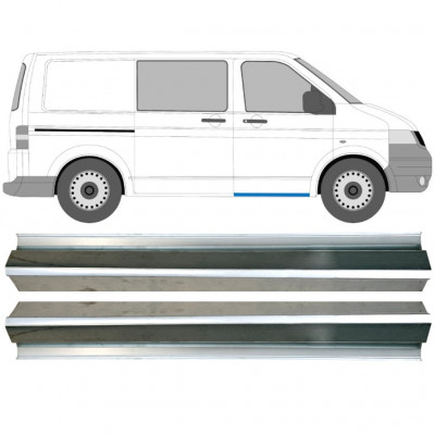 Opravný plech prahu predných dverí pre VW Transporter T5 2003-2015 / Vľavo = Vpravo (symetrické) / Sada 9695