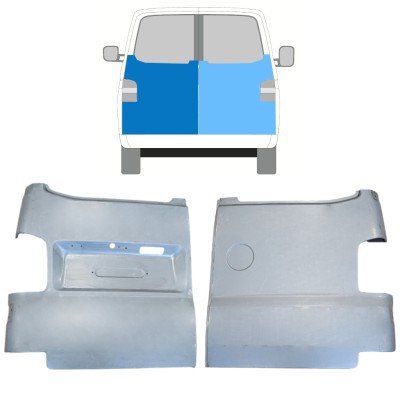 Opravný plech zadných dverí pre Volkswagen Transporter T5 2003-2015 / Ľavá+Pravá / Sada 15060