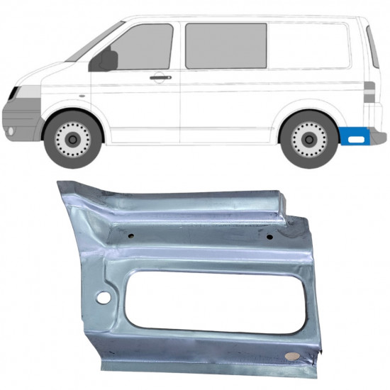 Lem zadného blatníka pre Volkswagen Transporter T5 2003-2009 / Ľavý 12028