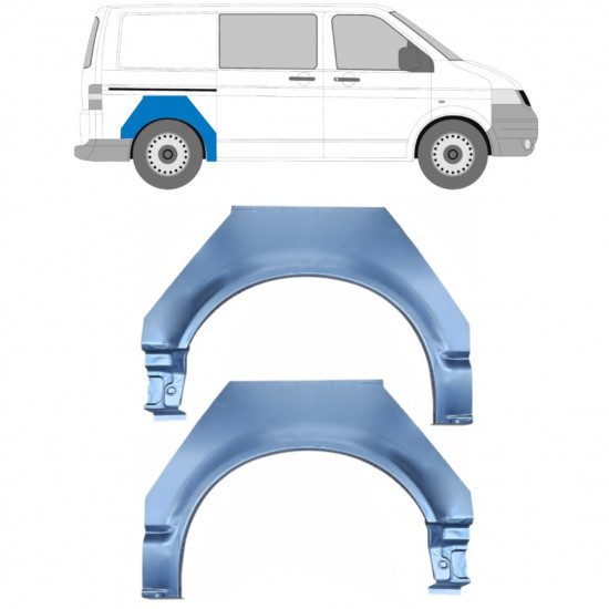 Lem zadného blatníka pre VW Transporter T5 2003-2015 / Ľavá+Pravá / Sada 10450