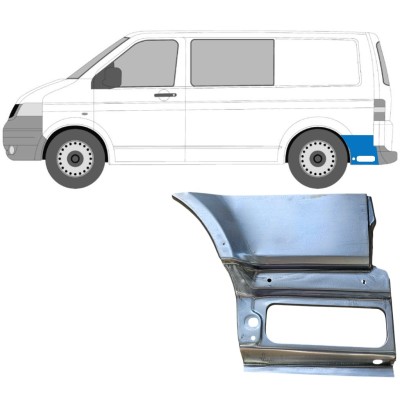 Opravný plech spodnej časti zadného blatníka za kolesom pre Volkswagen Transporter T5 2003-2015 / Ľavý 16263
