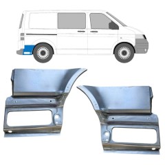 Opravný plech spodnej časti zadného blatníka za kolesom pre Volkswagen Transporter T5 2003-2015 / Ľavá+Pravá / Sada 16264