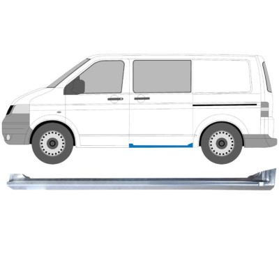 Kompletný prah posuvných dverí pre Volkswagen Transporter T5 2003-2015 / Ľavý 16976