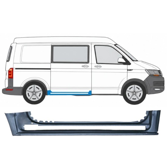 Opravný plech prahu posuvných dverí pre Volkswagen Transporter T6 2015-2024 / Pravá 17113
