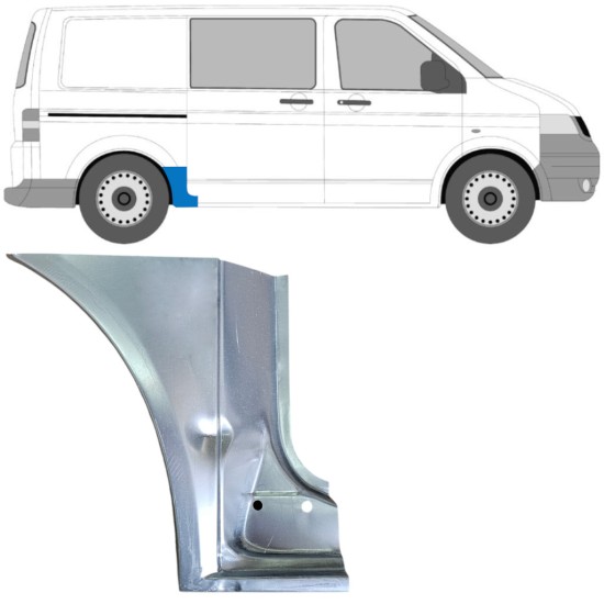 Lem zadného blatníka pre Volkswagen Transporter T5 2003-2015 / Pravá 16669