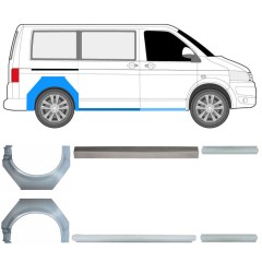 Opravný plech prahu + zadného blatníka pre Volkswagen Transporter T5 2003-2015 / Sada 11535
