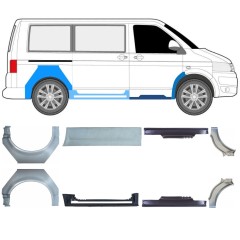 Opravný plech prahu + zadného blatníka pre Volkswagen Transporter T5 2003-2015 / Sada 11533