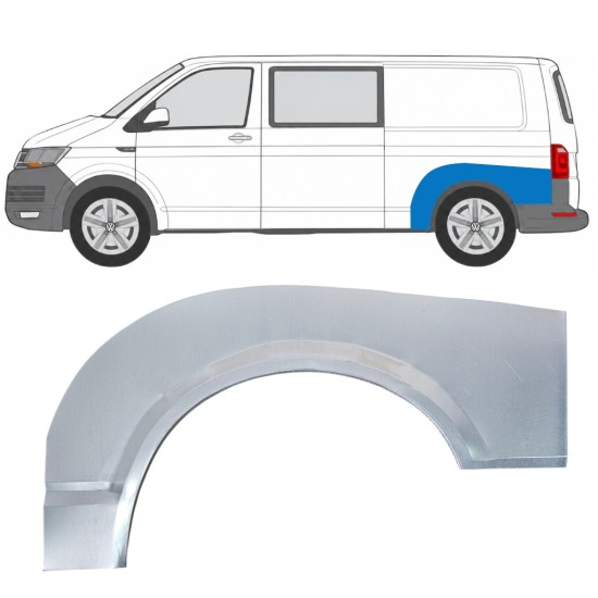Lem zadného blatníka pre Volkswagen Transporter T6 2015-2024 / Ľavý 17144