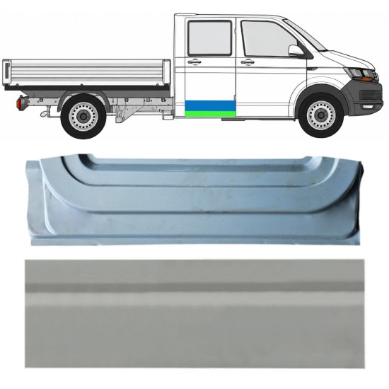Opravný plech zadných dverí vnútorný + vonkajší pre Volkswagen Transporter T6 2015-2024 / Pravá 17160