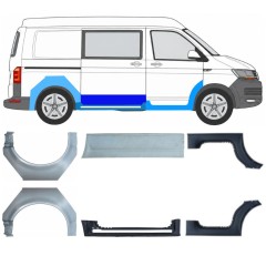Opravný plech prahu + zadného blatníka pre Volkswagen Transporter T6 2015-2024 17136