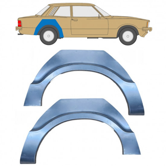 Lem zadného blatníka pre Ford Taunus 1976-1982 / Ľavá+Pravá / Sada 11060