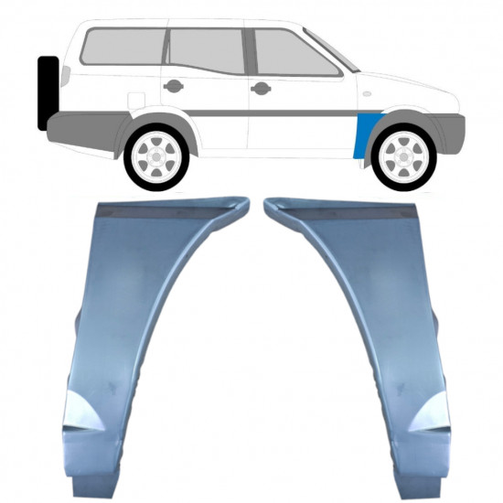 Opravný plech predného blatníka pre Nissan Terrano 1993-1999 / Ľavá+Pravá / Sada 10471