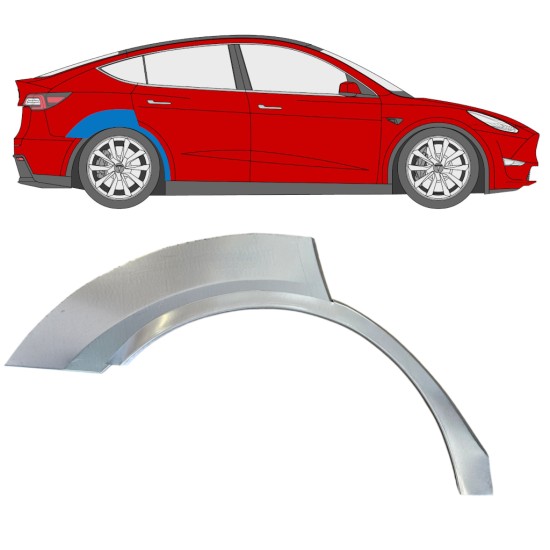Lem zadného blatníka pre Tesla Model Y 2020- / Pravá 16376