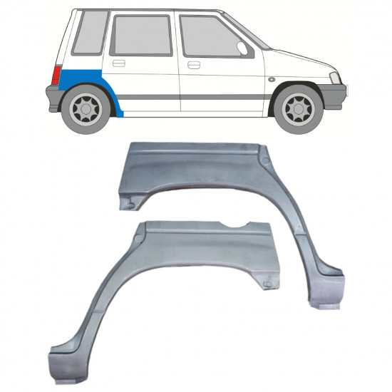 Lem zadného blatníka pre Daewoo Tico 1991-2000 / Sada 12525