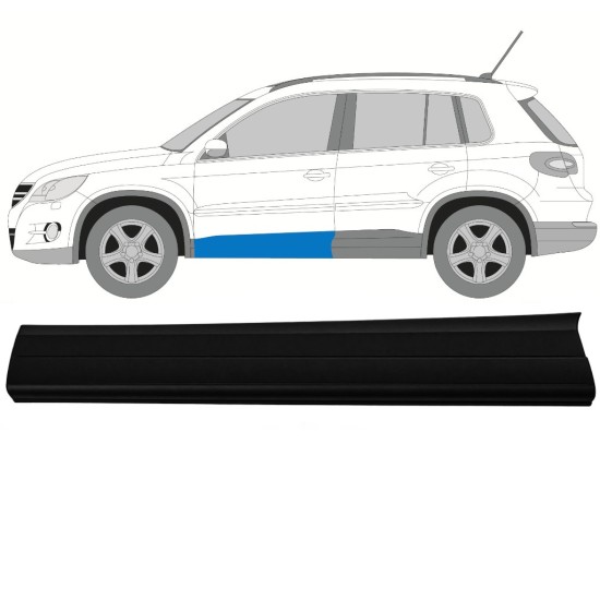 Bočná lišta dverí pre Volkswagen Tiguan 2007-2016 / Ľavý 17062