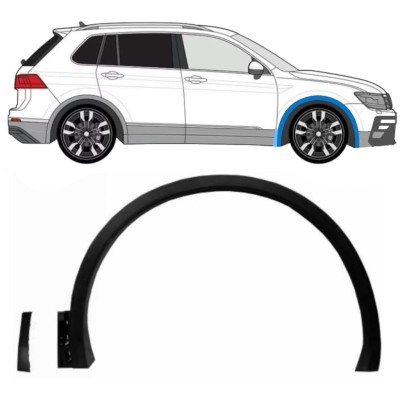Bočná lišta predného blatníka pre Volkswagen Tiguan 2016-2024 R-Line / Pravá / Sada 14848
