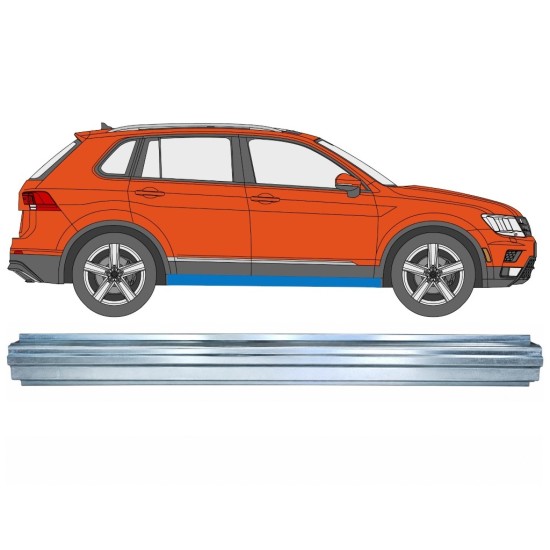 Opravný plech prahu pre Volkswagen Tiguan 2016-2024 / Pravá 17217