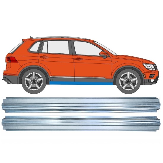 Opravný plech prahu pre Volkswagen Tiguan 2016-2024 / Ľavá+Pravá / Sada 17219
