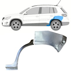 Lem zadného blatníka pre Volkswagen Tiguan 2007-2016 / Ľavý / Sada 15788