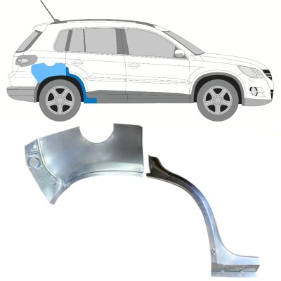 Lem zadného blatníka pre Volkswagen Tiguan 2007-2016 / Pravá / Sada 15787