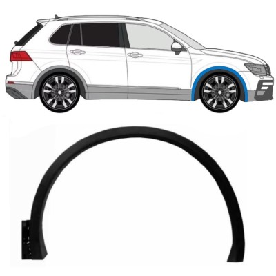Bočná lišta predného blatníka pre Volkswagen Tiguan 2016-2024 R-Line / Pravá 14861