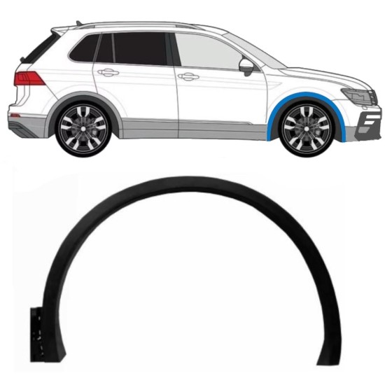 Bočná lišta predného blatníka pre Volkswagen Tiguan 2016-2024 R-Line / Pravá 14861 Bočná lišta predného blatníka pre Volkswagen Tiguan 2016-2024 R-Line / Pravá 14861