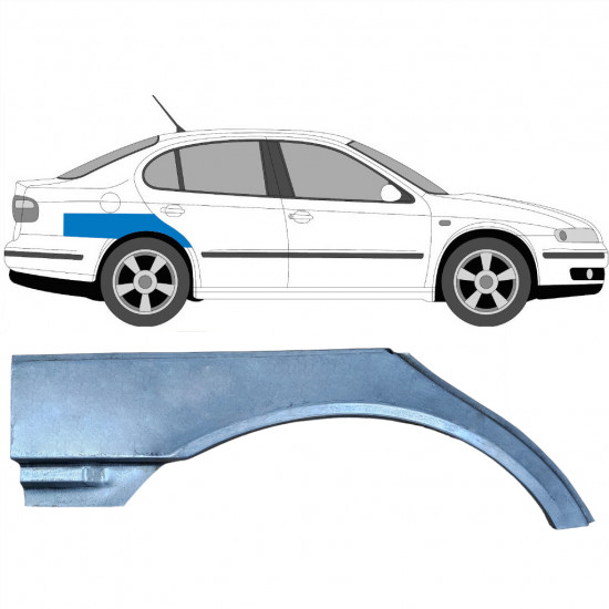 Opravný plech zadného blatníka horná časť pre Seat Toledo Leon 1999-2006 / Pravá 5766