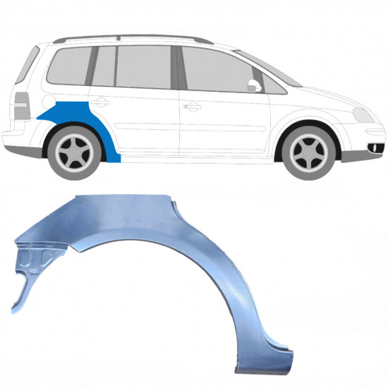 Lem zadného blatníka pre VW Touran 2003-2010 / Pravá 8509