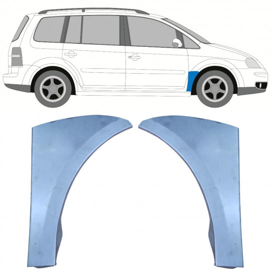 Opravný plech predného blatníka pre VW Touran 2003-2015 / Ľavá+Pravá / Sada 9737